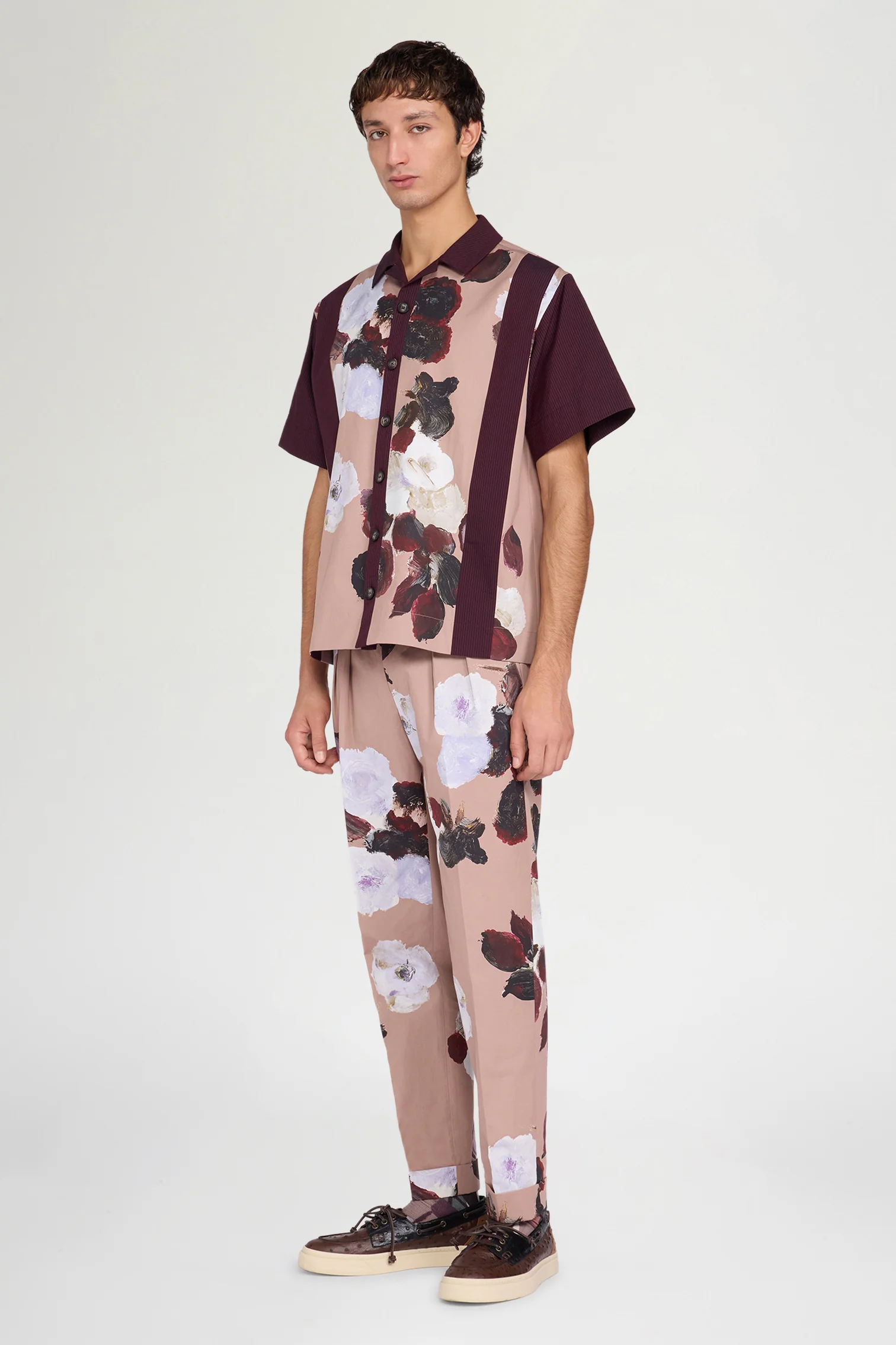 Dusty Pink Floral Tailored Pants - Image 2