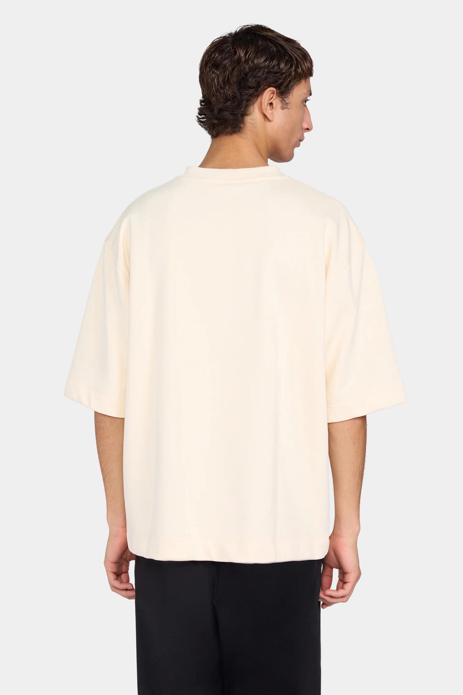 Ecru Graphic Oversized T-Shirt - Image 3