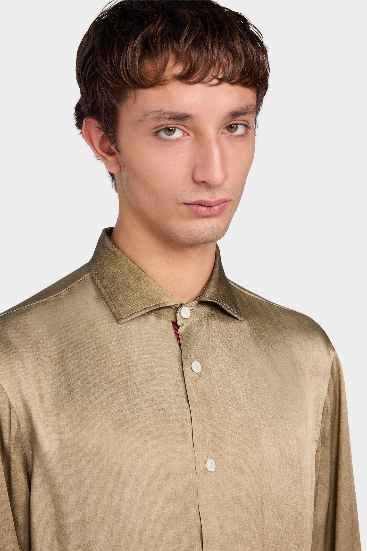 Gold Satin Shirt - Image 4