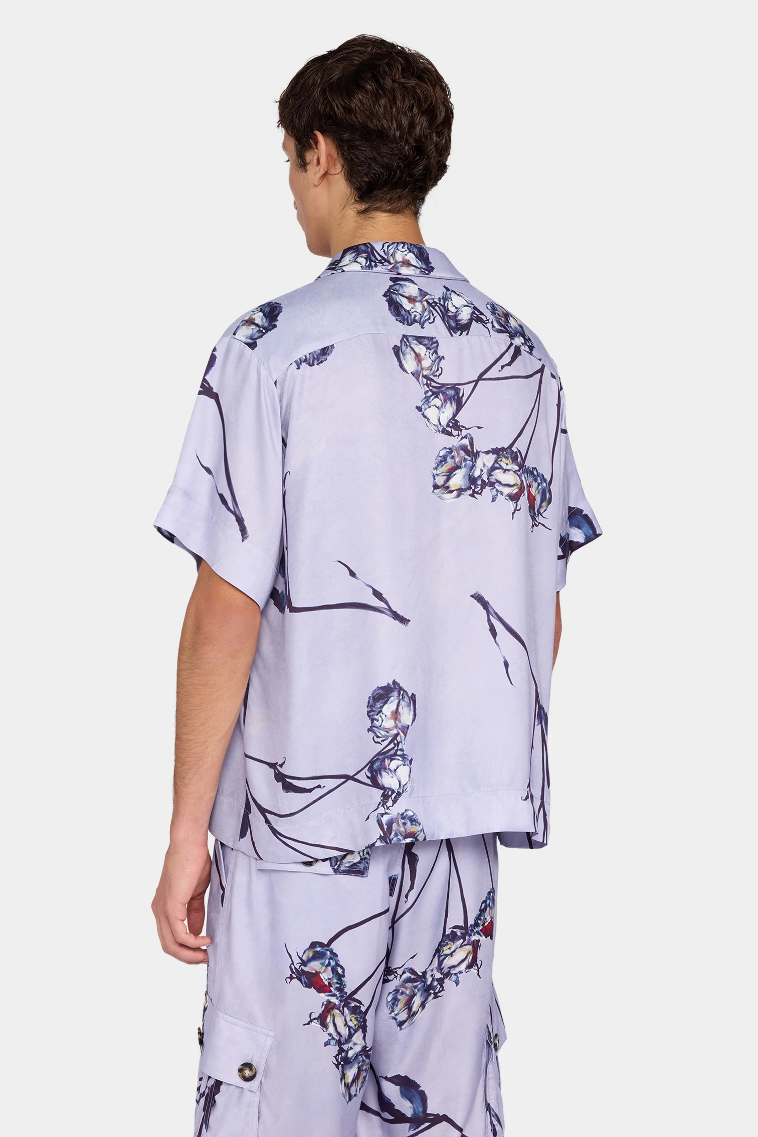 Lavender Floral Relaxed Shirt - Image 3