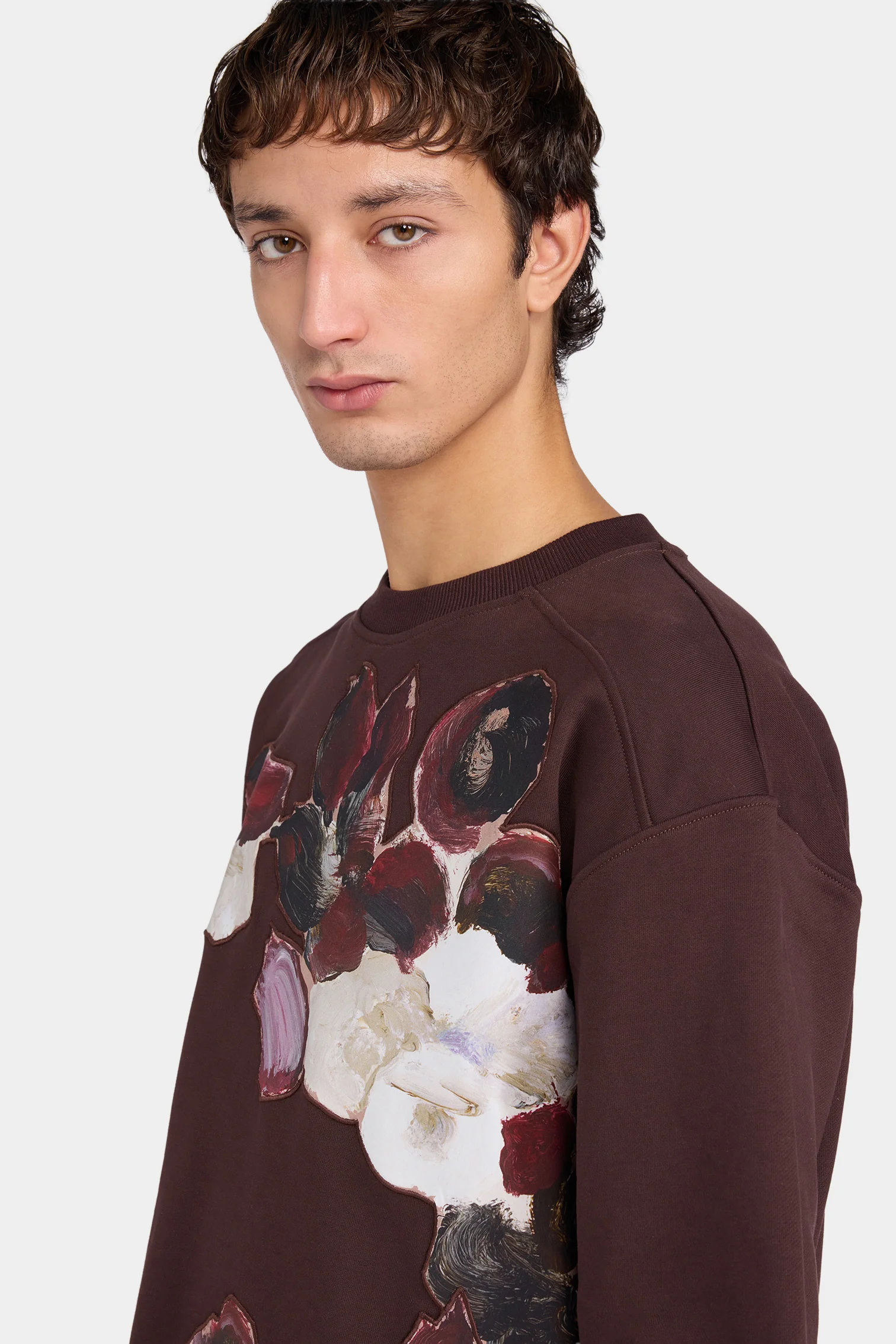 Oversized Brown Floral T-Shirt - Image 4