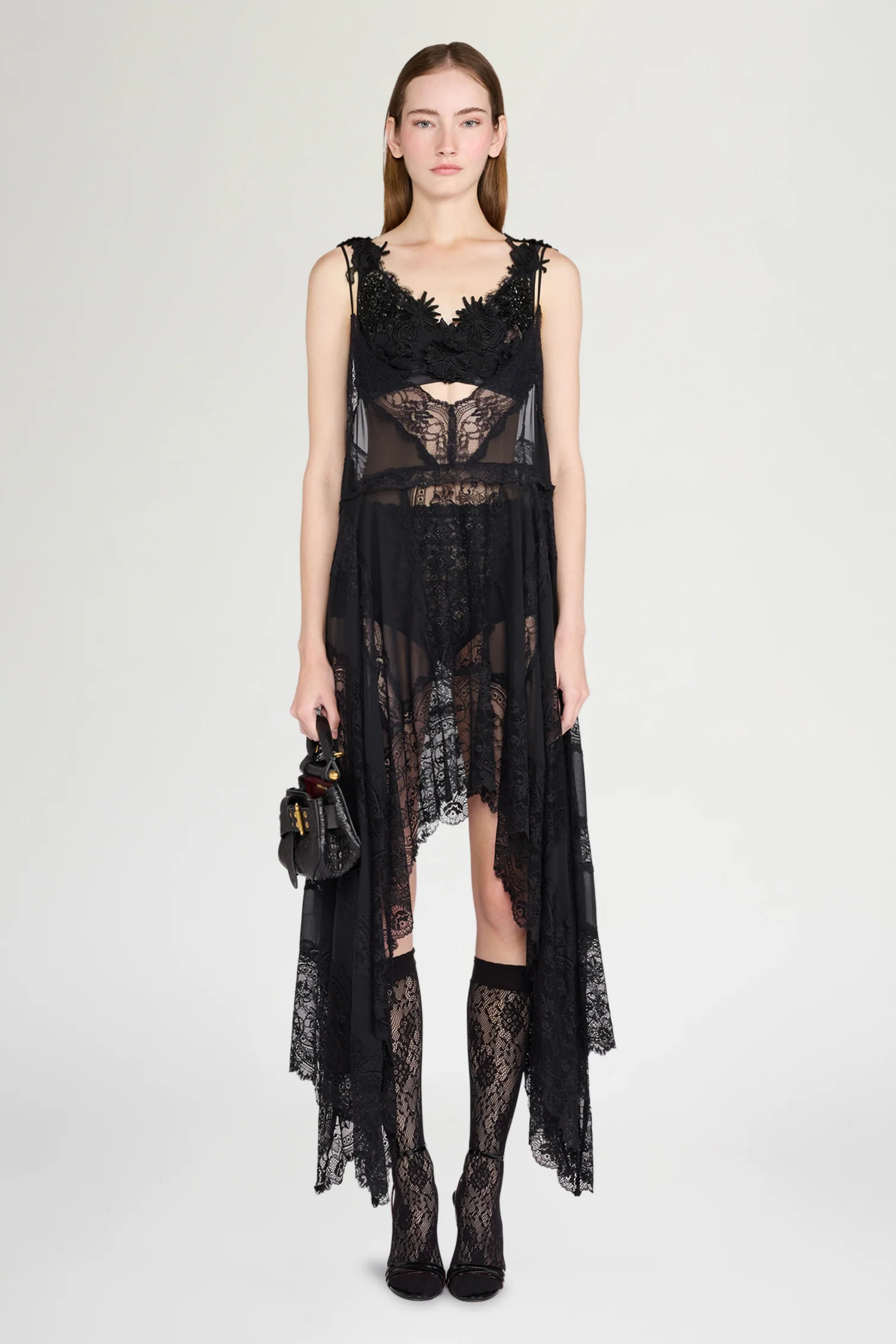 Black Lace Layered Camisole - Image 2