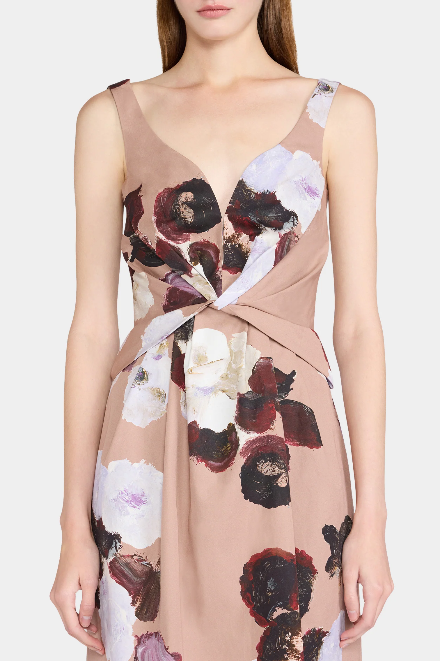 Blush Painted Floral Midi Dress - Image 4