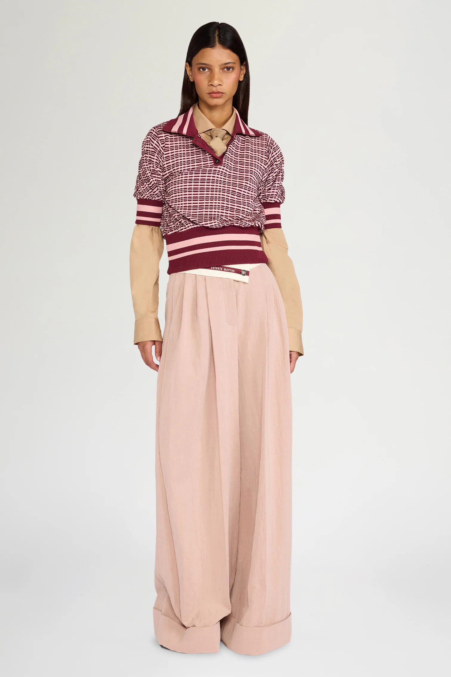 Bordeaux Check Knit Polo - Image 2