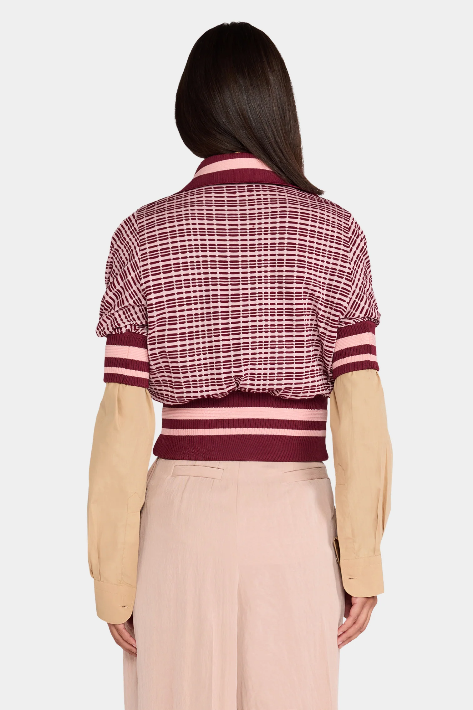 Bordeaux Check Knit Polo - Image 3