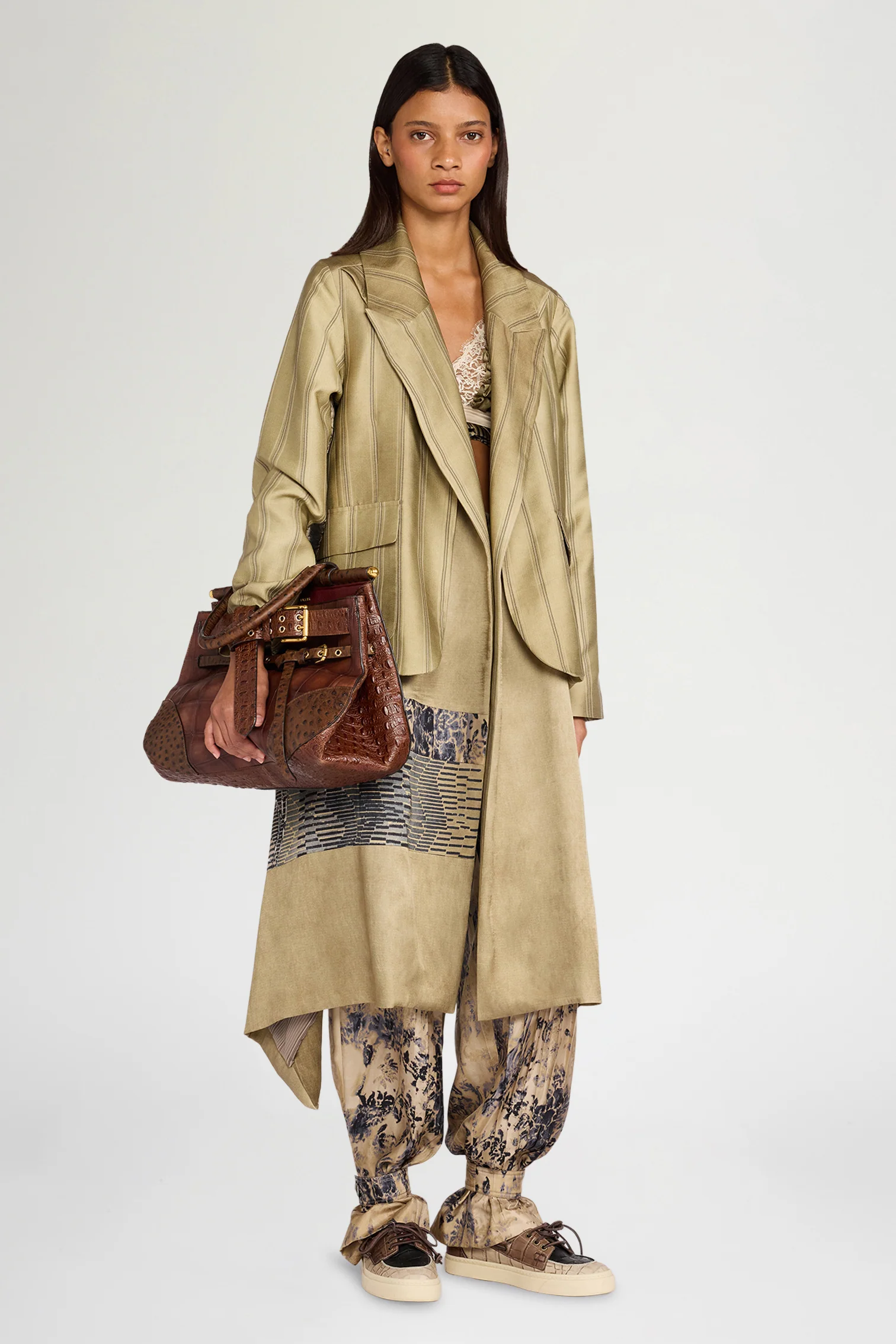 Gold Layered Patchwork Coat - Image 2