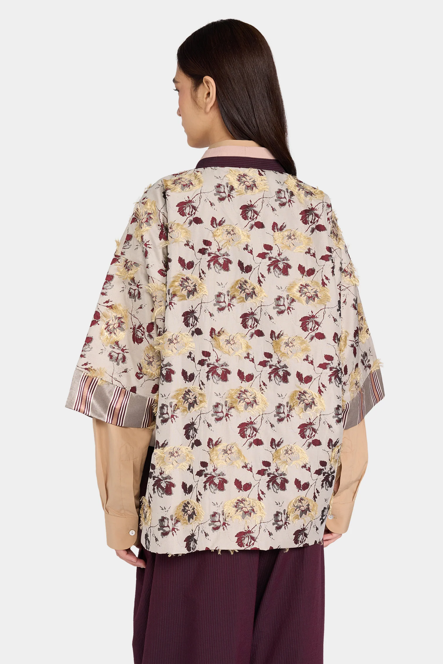 Ivory Floral Patchwork Kimono - Image 3