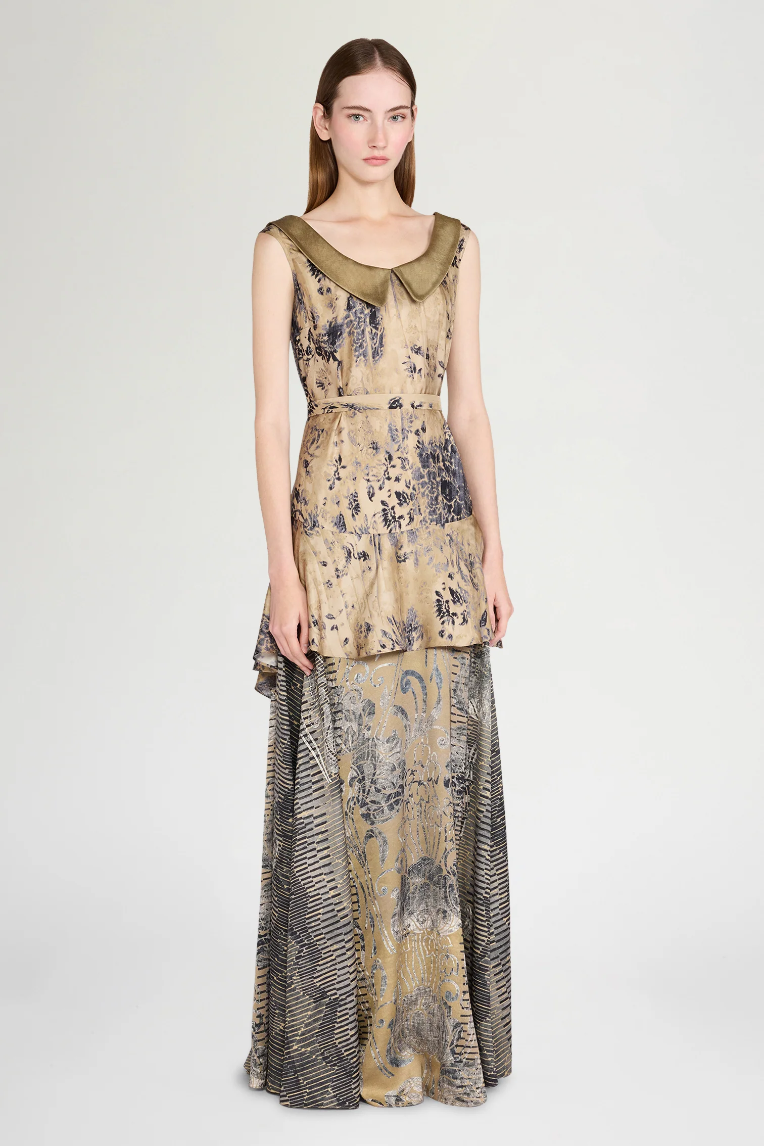 Sleeveless Long Ruffled Shirt Dress - Image 2