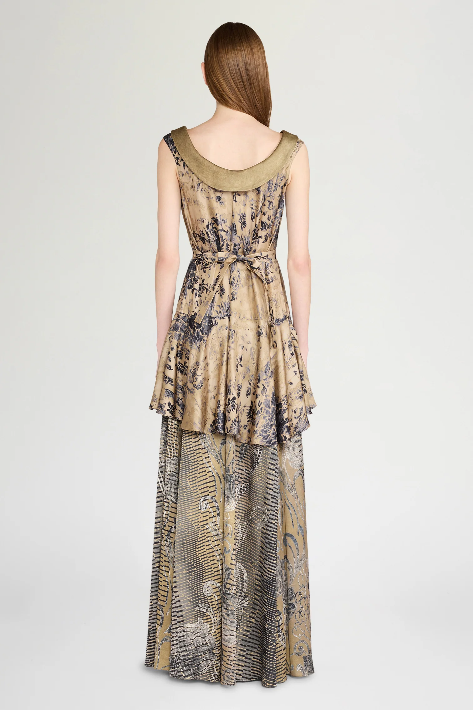 Sleeveless Long Ruffled Shirt Dress - Image 3