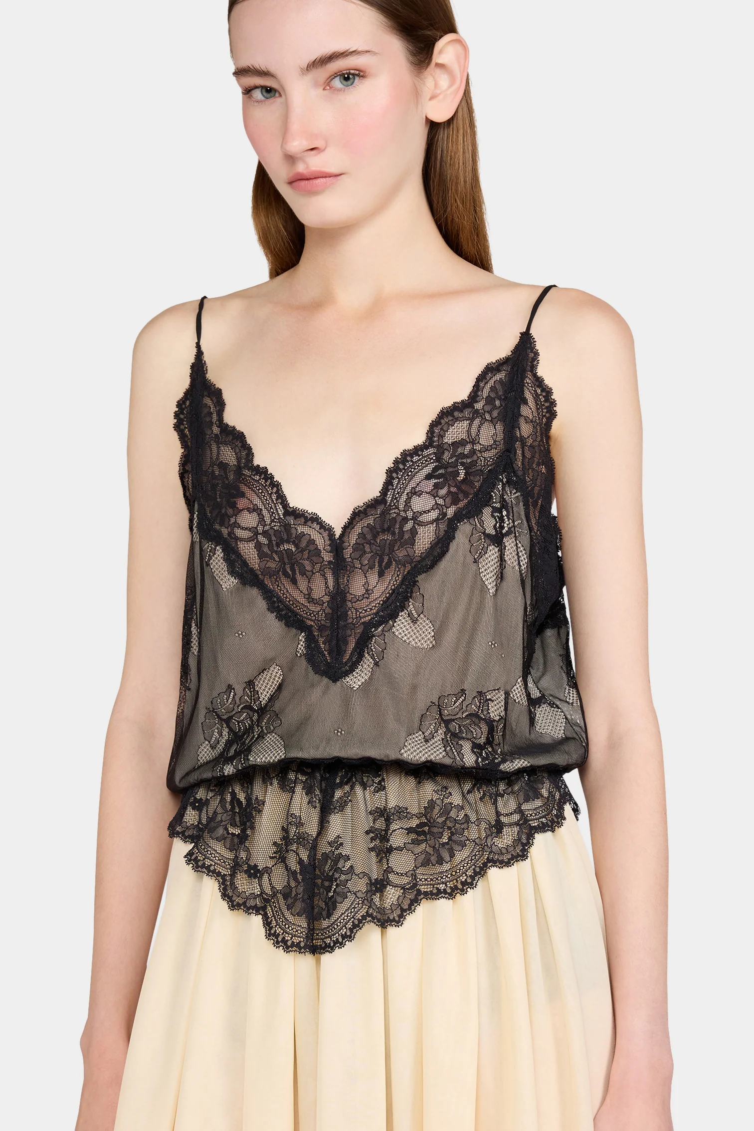 Long Slip Dress with Lace Details - Image 4
