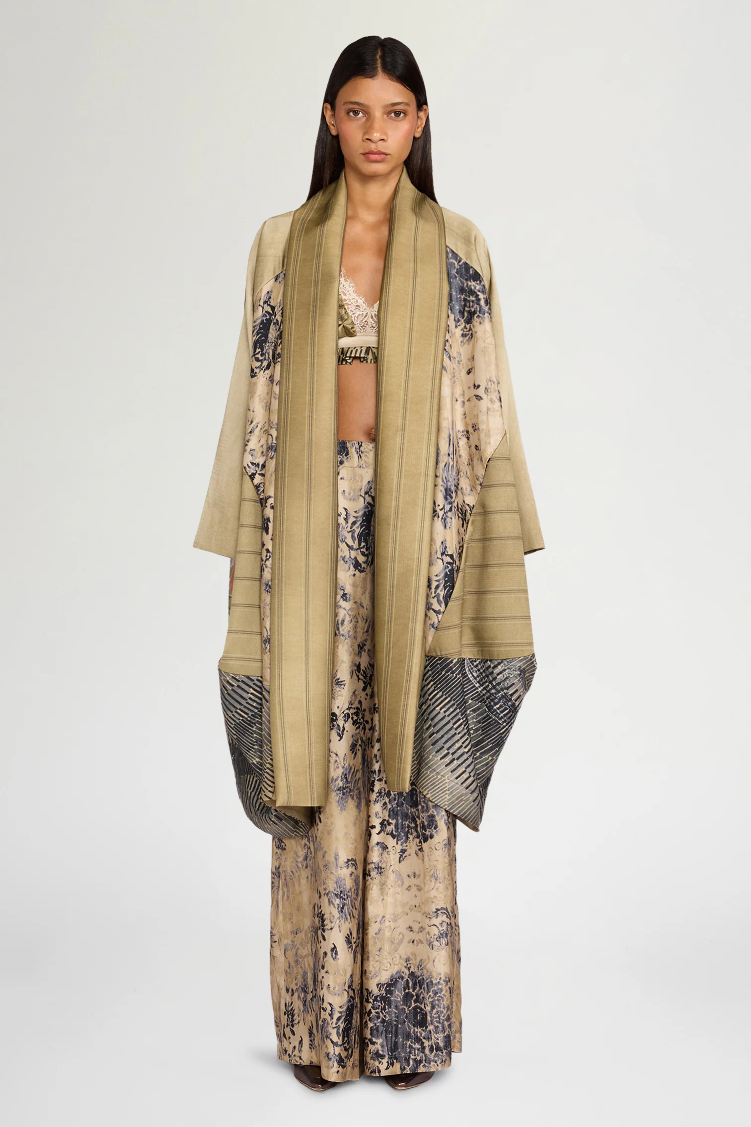 Patchwork Caban With Shawl Collar - Image 2