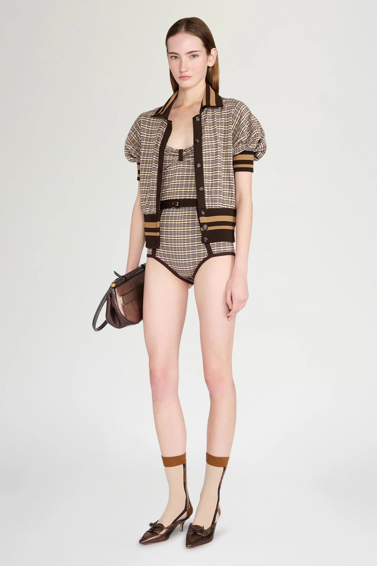 Patterned Belted Playsuit - Image 6