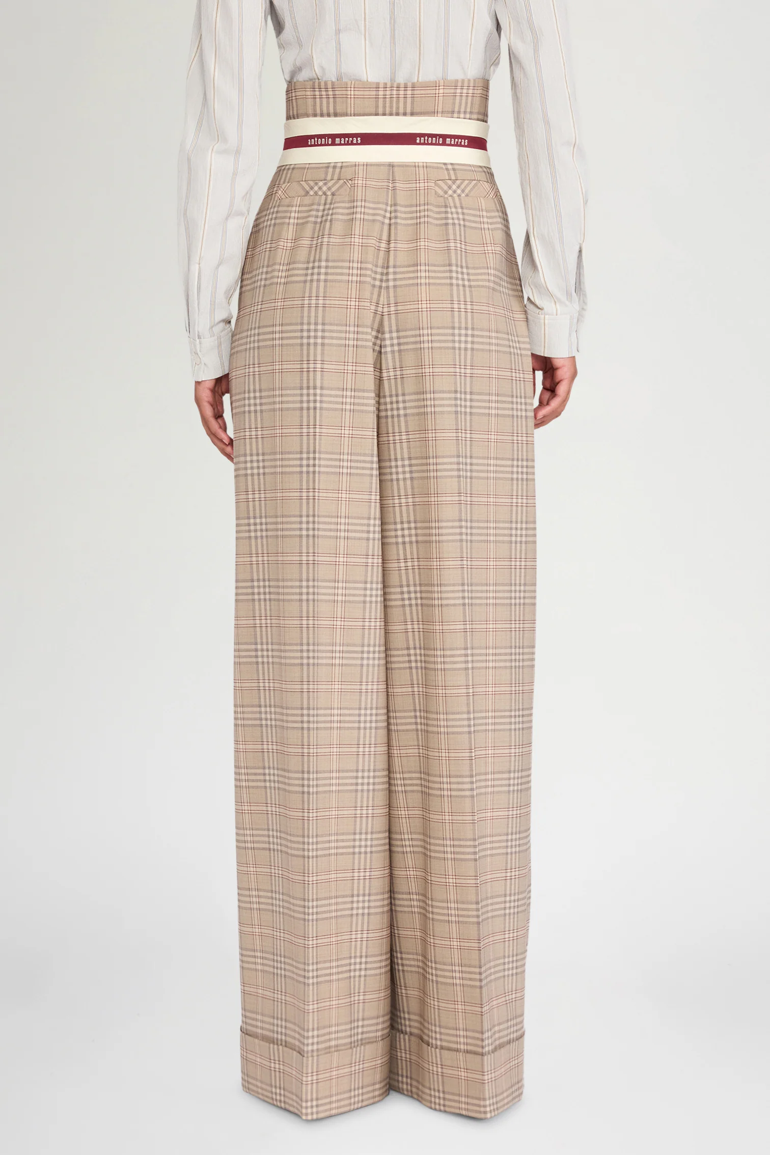 Wide Bustier Tartan Pants - Image 3